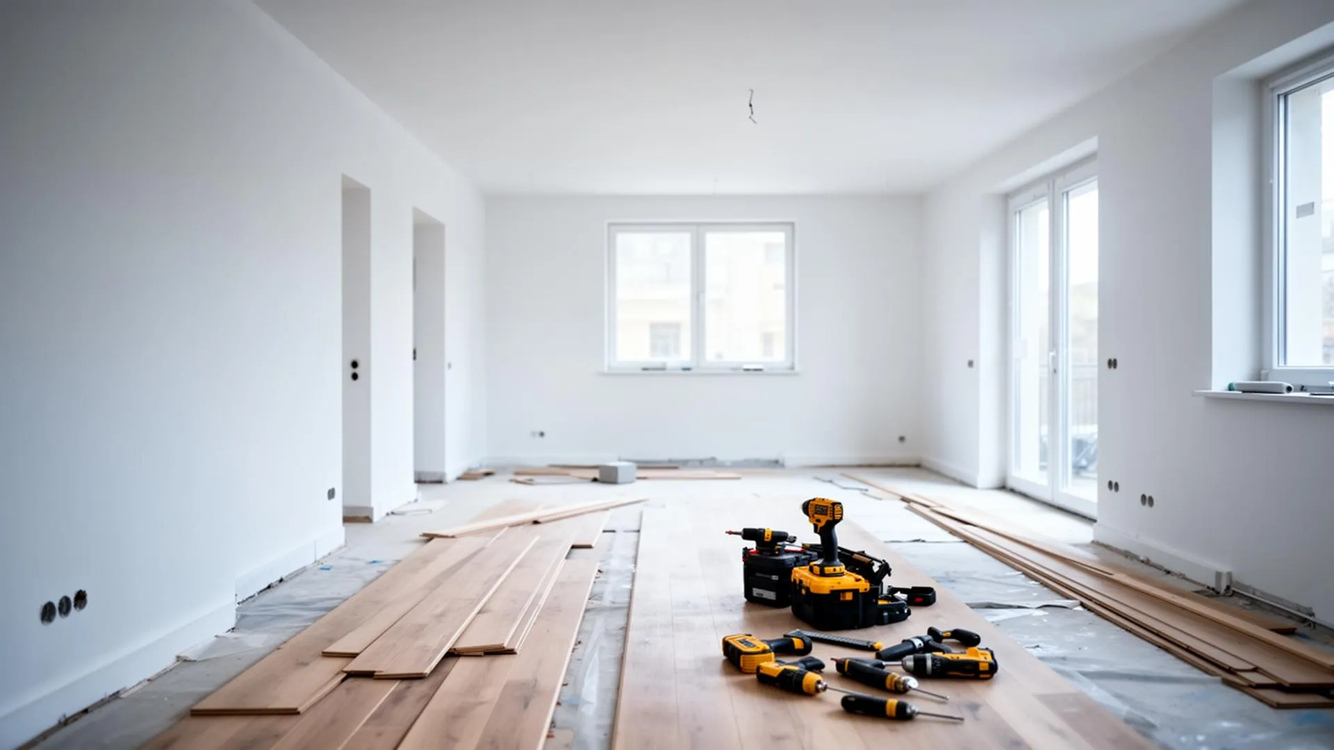 Chantier de rénovation intérieure à Marseille